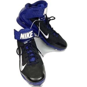 Nike Air Huarache Pro-Men's 16-Blue/Black Metal Baseball Cleats- 599235-014 -New